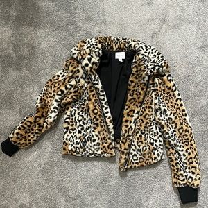 Faux Leopard Jacket